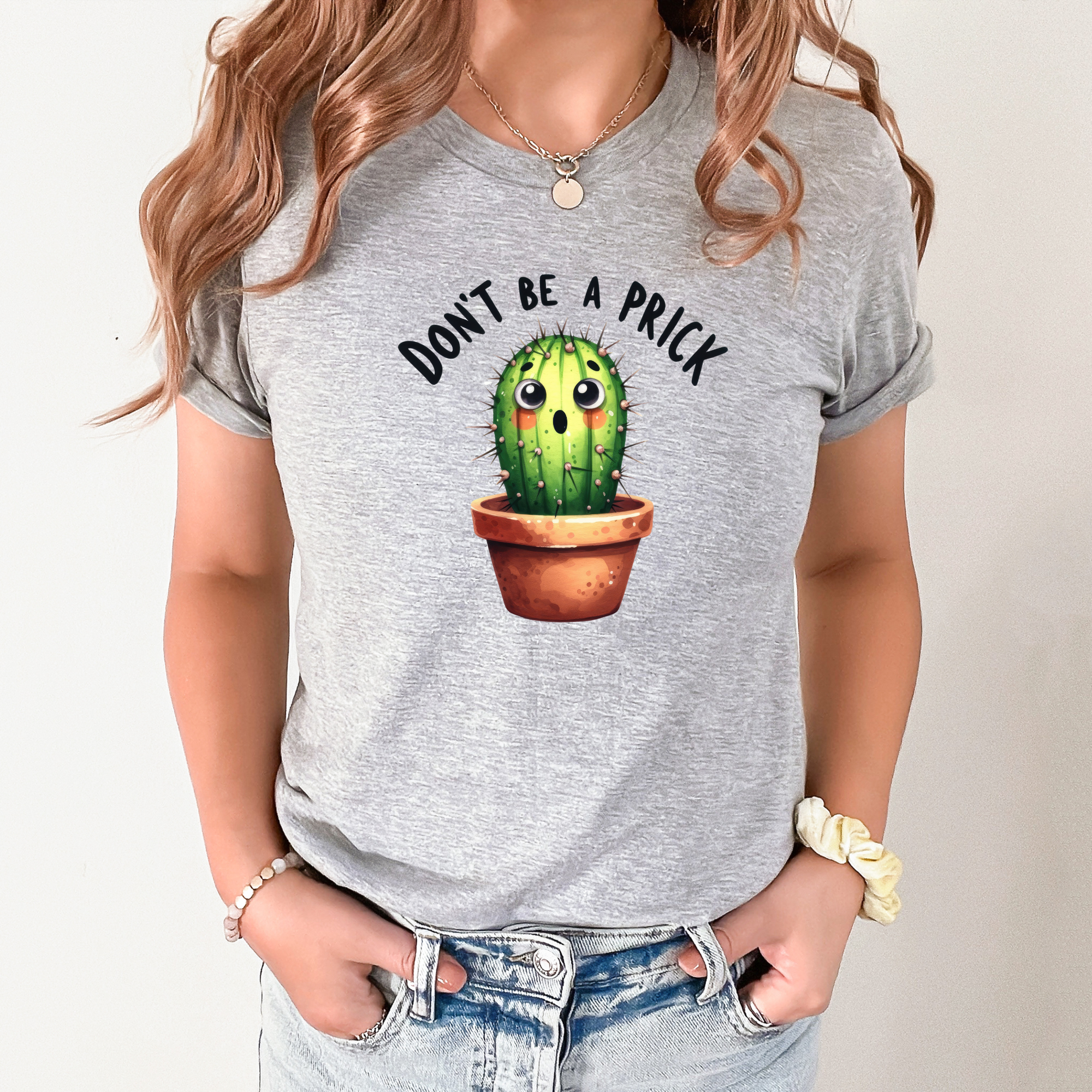 Wholesale Don't be a prick Graphic Tee - Grey Tee