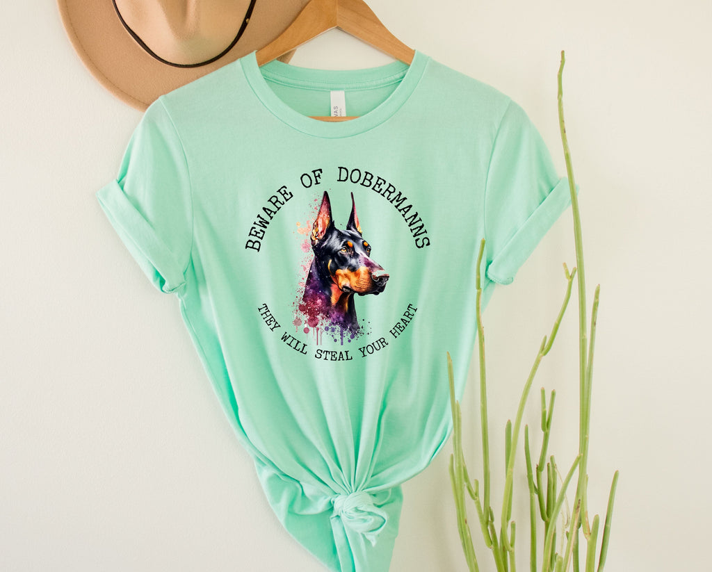 Wholesale Beware of Dobermanns Graphic Tee - Ocean