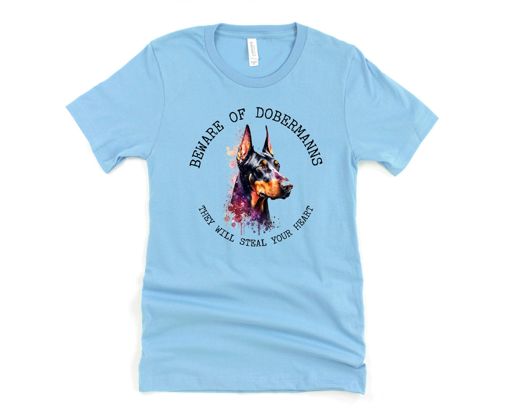 Wholesale Beware of Dobermanns Graphic Tee - Mint