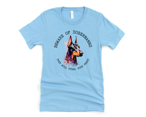 Wholesale Beware of Dobermanns Graphic Tee - Mint