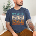 Wholesale I don't listen Graphic Tee - Heather Navy Tee