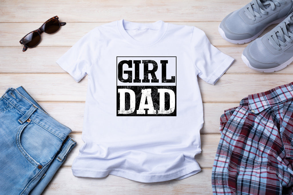 Wholesale Girl Dad Graphic Tee - Heather Grey