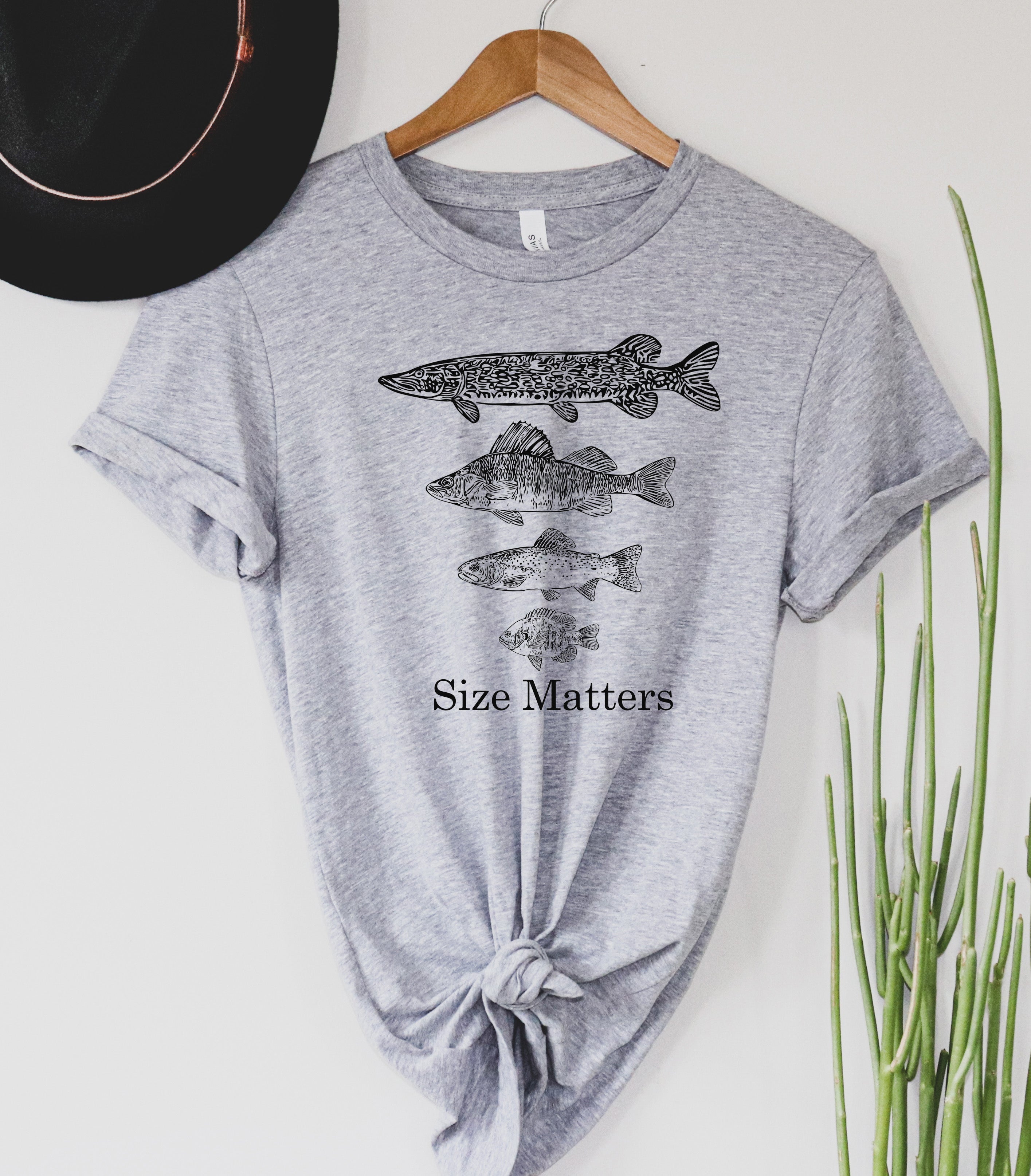 Wholesale Size Matters Graphic Tee - Grey