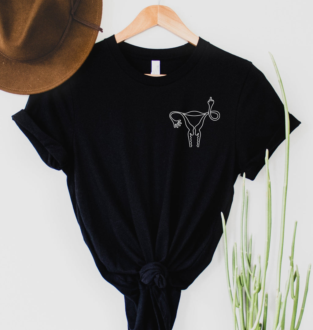 Wholesale Uterus Graphic Tee - Black