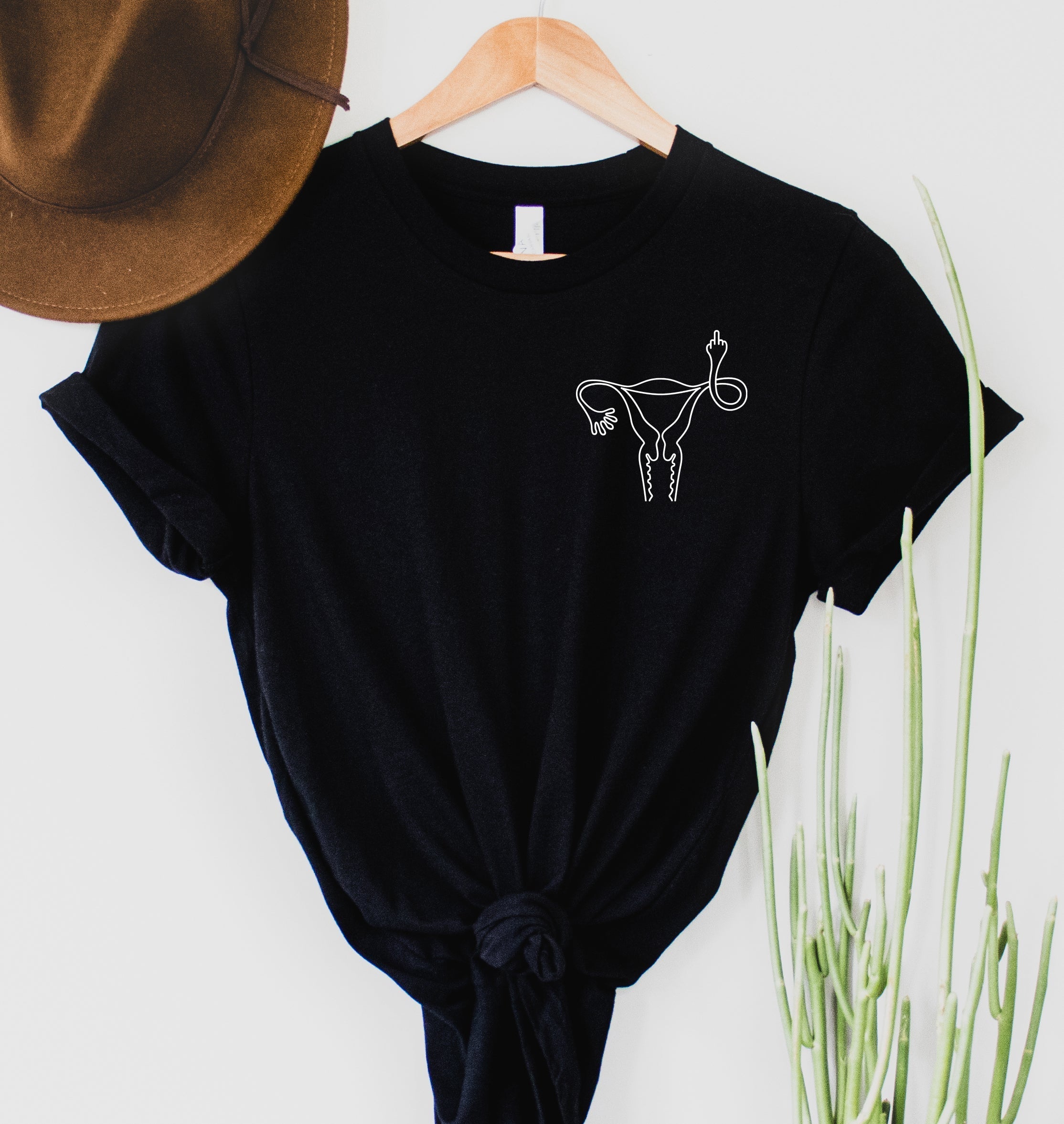 Wholesale Uterus Graphic Tee - Black