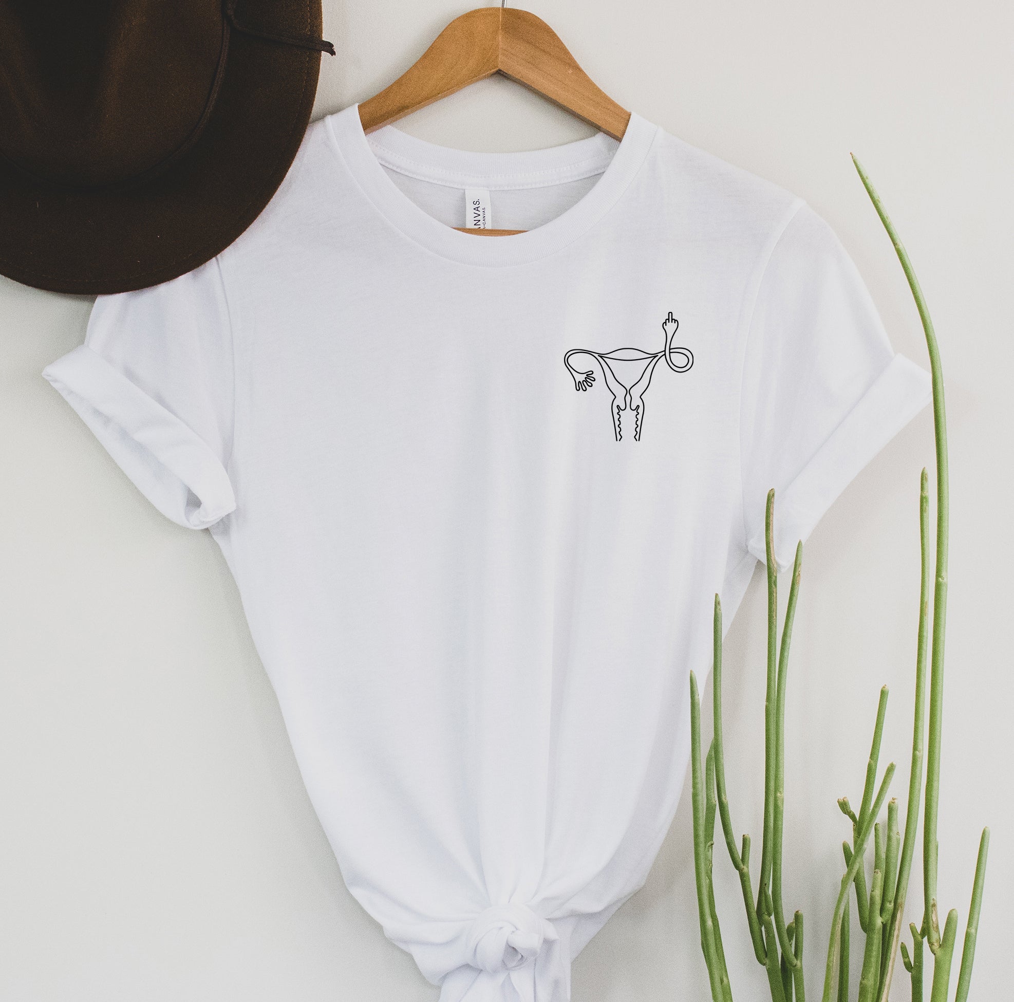 Wholesale Uterus Graphic Tee - White